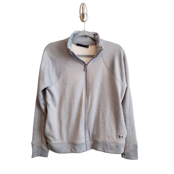 Under Armour Jackets & Blazers - Under Armour Grey Zippered Sweatshirt Jacket Size Large